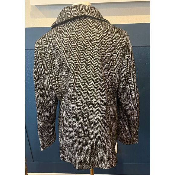 London Fog Short Promo Wool Peacoat with Scarf - Picture 3 of 4